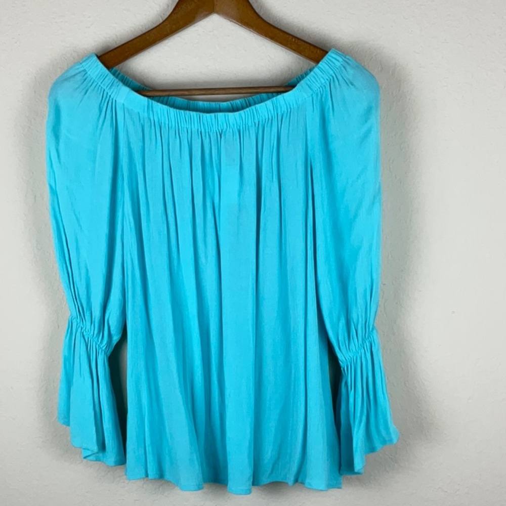 Sanctuary Blue Peasant Top